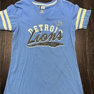 NFL Detroit Lions Blue Tee with White Lettering